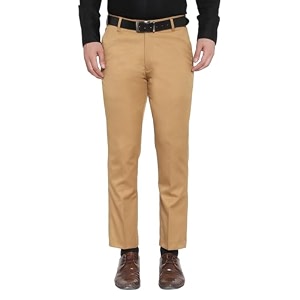 SUCHEH Mens Reguler Fit Polycotton Trouser Pants