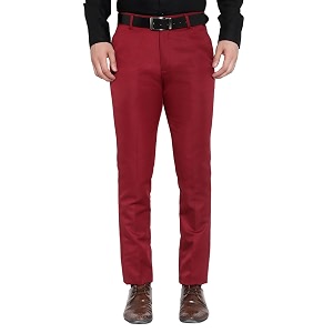 SUCHEH Mens Reguler Fit Polycotton Trouser Pants