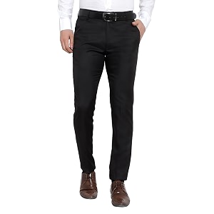 SUCHEH Mens Reguler Fit Polycotton Trouser Pants