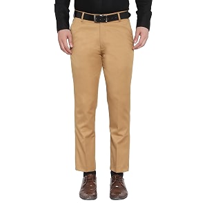 SUCHEH Mens Reguler Fit Polycotton Trouser Pants