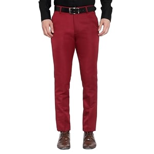 SUCHEH Mens Reguler Fit Polycotton Trouser Pants