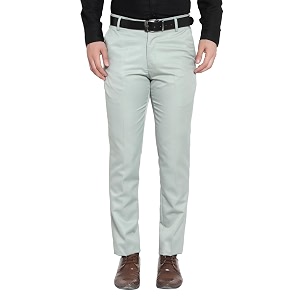 SUCHEH Mens Reguler Fit Polycotton Trouser Pants