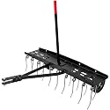 Suchtale 40 Inch Tow Behind Lawn Dethatcher with 20 Spring Tines