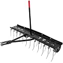 Suchtale 48 Inch Tow Behind Lawn Dethatcher with 24 Spring Tines