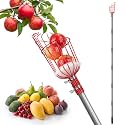 Suchtale 8FT Fruit Picker Tool, 35-95" Adjustable Pole with Basket