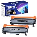 TN830 Toner for Brother Printer HL-L2400D for Brother TN830 2 Pack Black