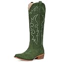 Suede Cowboy Boots for Women Knee High Western Cowgirl Boots