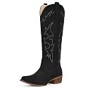 Suede Cowboy Boots for Women Knee High Western Cowgirl Boots