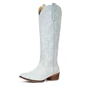 Suede Cowboy Boots for Women Knee High Western Cowgirl Boots