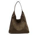 Suede Hobo Purse for Women Trendy Slouchy Shoulder Bag 2Pcs Set