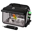 Bird Carrier Airline Approved, Bird Travel Cage with Indestructible Stainless Steel Mesh, Bird Travel Bag Lightweight and Portable with Water Bottle and Bowl