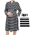 SUFEINI Maternity Robe and Matching Baby Swaddle Blanket Set, Mommy Robe with Receiving Blanket Girls Boys Sleepwear