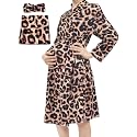 SUFEINI Maternity Robe and Matching Baby Swaddle Blanket Set, Mommy Robe with Receiving Blanket Girls Boys Sleepwear
