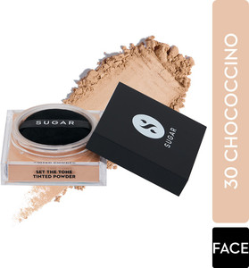 sugar cosmetics set the tone tinted powder compact