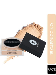 sugar cosmetics set the tone tinted powder compact