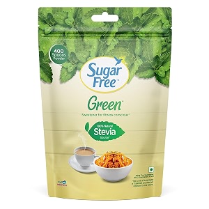 sugar free green stevia pouch 400 g 100 plant based natural sweetener  equivalent to sweetness from 1kg sugar  100 natural stevia leaves sweet like sugar but with zero calories