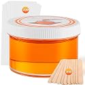 Sugar Wax Kit for Hair Removal: 10.6oz/300gOrganic Sugaring Wax for Body Legs Arms Bikini and Back - Includes 20PCS Strips &amp; 10pcs Sticks