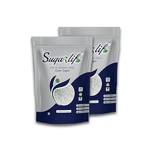 sugarlif low gi sugar  orignal product of dr c k nandagopalan  herbal cane sugar  free from chemicals artificial sweetener substitute  low glycemic index 1 kg - pack of 2