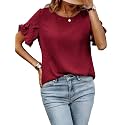 Sugathari Elegant Top Women39s Solid Petal Sleeve