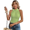 Sugathari Women39s Elegant High Neck Bow Detail