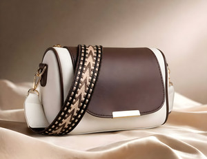 Sugraatelier Brown White Sling Bag White