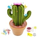 Monipair Saguaro-Shaped Pin Cushion with Sewing Notions