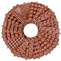 Suhani Silicon Combo Food Grade Different Shapes Chocolate Mould Tools Pack of 6 (Random Color)