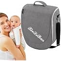 Suicune Cradle Baby Cot with Mosquito Net and Awning,Foldable Crib Tent,Portable BabyTravel Cot,Baby Travel Essentials (Gray)