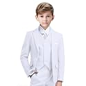 Suit for Boy Formal Slim Fit Tuxedo 5 Pieces Kids Toddler Wedding Outfit Blazer Pants Vest Set Boys Suits