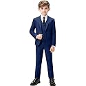 Suit for Boy Formal Slim Fit Tuxedo 5 Pieces Kids Toddler Wedding Outfit Blazer Pants Vest Set Boys Suits