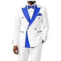2 Piece Double Breasted Suit for Men Blazer Pants Tuxedo for Wedding Prom