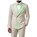 2 Piece Double Breasted Suit for Men Blazer Pants Tuxedo for Wedding Prom