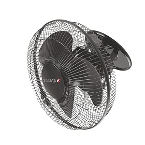 sujata cabin fan  2 year warranty  280 mm 2300 rpm motor  100 copper winding motor  high speed cabin fan compact multi purpose fan for wall mounted and ceiling use scf2700 hs black