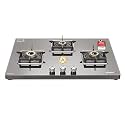 Sujata Premium Gas Stove Auto Ignition | 9 Years Warranty | Gas Stove 3 Burners Glass Top, SABAF, ISI Certified, LPG & PNG Compatible, 360° Rotating Brass Gas Nozzle, Jumbo Brass Burner (Black)