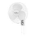 Sujata Wall Fan | 2 Year Warranty | 400 mm Sweep | 100% Copper Winding Motor | Heavy Duty Wall Fan for Living Room, Wall Mount Fan with 3 Speed Control (SWF27 - White)