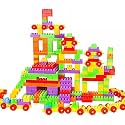 Building Blocks with Wheel 90+ Blocks with Wheels Small Size Blocks with Wheel Age 5+, Smart Activity Fun Blocks Multi Color Bricks for Kids, Toys for Kids Multicolor