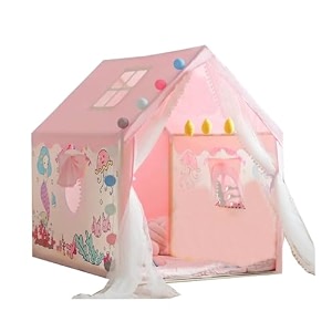 jumbo size extremely light weight kids play tent house for 3-8 year old girls and boys pink aquriam1