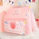 Jumbo Size Extremely Light Weight Kids Play theme tent house for 3 -8 Year Old Girls and Boys (pink city)