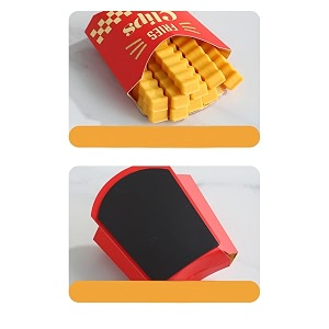 12pcs cute french fries sealer food bag clips vacuum sealer  plastic  yellow