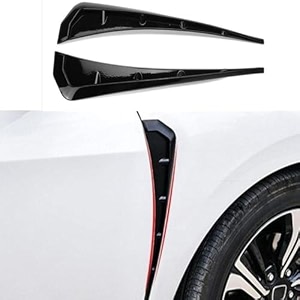 sukichi car side vent trim for all cars premium gloss black air vent garnish universal side fender decorative vent sporty exterior styling accessory pack of 2 air vent 2868 bk