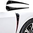 SUKICHI® Car Side Vent Trim for All Cars, Premium Gloss Black Air Vent Garnish, Universal Side Fender Decorative Vent, Sporty Exterior Styling Accessory, Pack of 2 (Air Vent 2868 BK)
