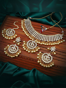 sukkhi alloy gold-plated gold jewellery set