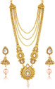 Sukkhi Alloy Gold-plated Gold, White Jewellery Set