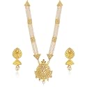 Sukkhi Luxurious LCT Gold Plated Wedding Jewellery Pearl Long Haram Necklace Set For Women (N83780)