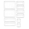 Sulfar 10pcs Bathroom Drawer Tray Dividers Plastic Vanity Organizers Storage Bins For Makeup Dresser Tray (2S+4M+2L+2XL) Transparent