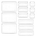Sulfar 10pcs Bathroom Drawer Tray Dividers Plastic Vanity Organizers Storage Bins For Makeup Dresser Tray (2S+4M+2L+2XL) Transparent