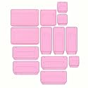 Sulfar 13pcs Bathroom Drawer Tray Dividers Plastic Vanity Organizers Storage Bins for Makeup Dresser Tray (3S+4M+3L+1B+2XL) Pink