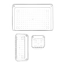 Sulfar 5pcs Bathroom Drawer Tray Dividers Plastic Vanity Organizers Storage Bins For Makeup Dresser Tray (1S+1M+1B+1L+1XL) Transparent