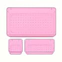 Sulfar 10pcs Bathroom Drawer Tray Dividers Plastic Vanity Organizers Storage Bins For Makeup Dresser Tray (2S+4M+2L+2XL) Pink