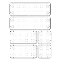 Sulfar 6pcs Desk Drawer Organizer Trays Various Size Bathroom Drawer Tray Dividers Plastic Vanity Organizers Storage Bins For Makeup Cosmetics Dresser Kitchen Office, Transparent (2S+2M+2L)